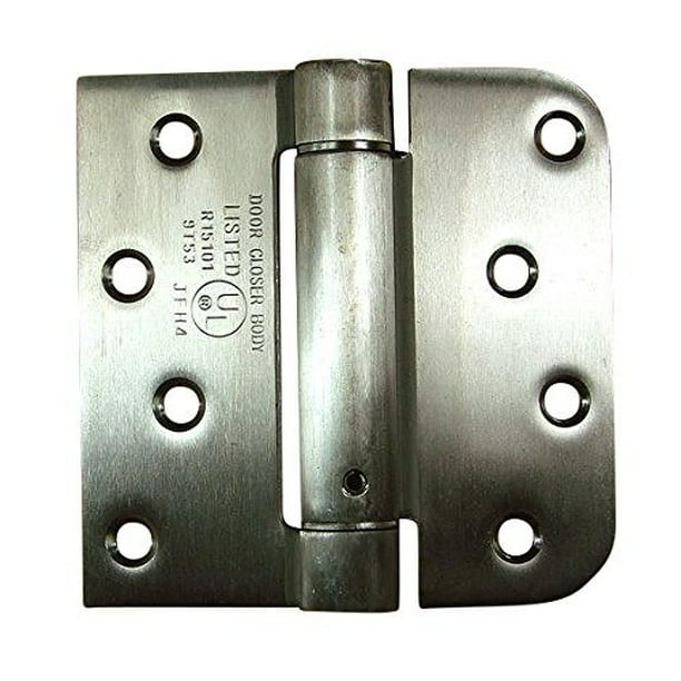 Self Closing by Dependable Direct Stainless Steel 4.5 Inch Pack of 2 UL Listed Heavy Duty Commercial Spring Door Hinge Reversible 
